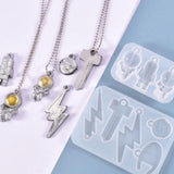 Universe Space Astronaut Pendant Silicone Mold DIY Lightning Key Jewelry