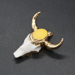 Bone & Gemstone Pendant DIY Necklace Earrings