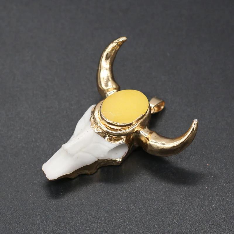 Bone & Gemstone Pendant DIY Necklace Earrings