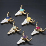 Bone & Gemstone Pendant DIY Necklace Earrings