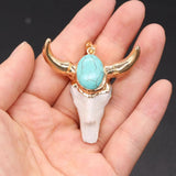 Bone & Gemstone Pendant DIY Necklace Earrings