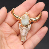 Bone & Gemstone Pendant DIY Necklace Earrings