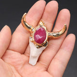 Bone & Gemstone Pendant DIY Necklace Earrings
