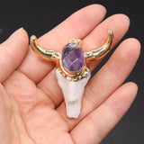 Bone & Gemstone Pendant DIY Necklace Earrings