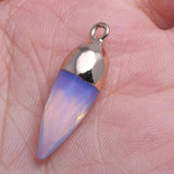 2 PCS Natural Stone Charms Faceted Rose Quartzs Pendants for Jewelry Making