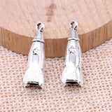 10pcs 24x9x9mm 3D Rocket Charms Jewelry Accessories Antique Silver/Bronze