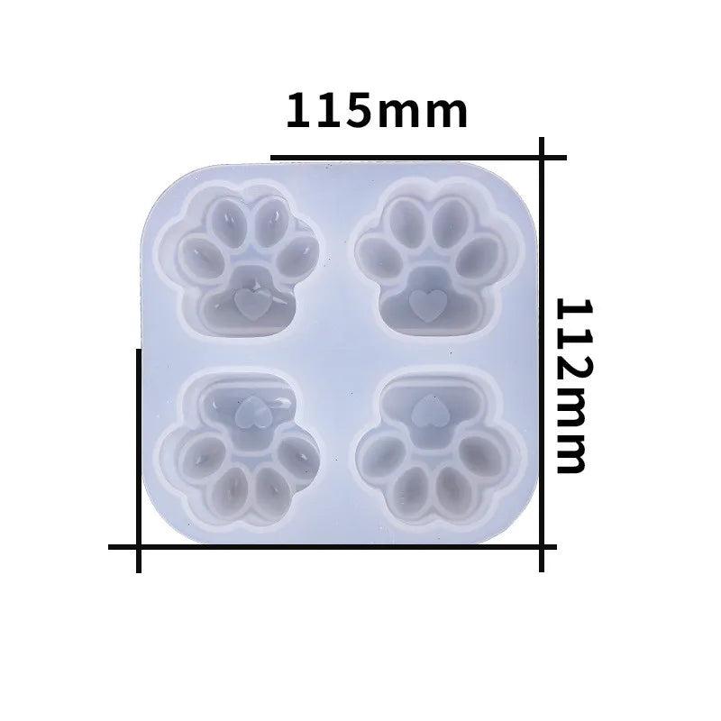 Love Cat Paw Silicone Mold for DIY Keychain Jewelry