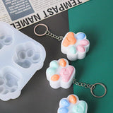 Love Cat Paw Silicone Mold for DIY Keychain Jewelry