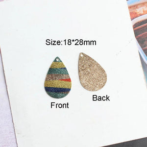 10pcs Water Droplets Pattern Pendants DIY Jewelry Bracelet Charm Hair Accessorie