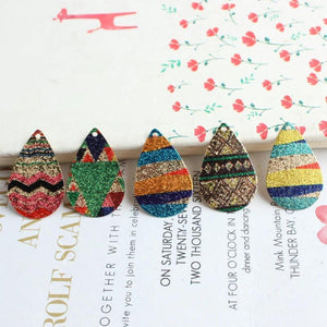 10pcs Water Droplets Pattern Pendants DIY Jewelry Bracelet Charm Hair Accessorie