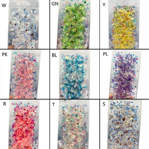 Glitter Epoxy Resin Filling UV Crystal Resin Filler DIY Mix Glitter Sequins Epox