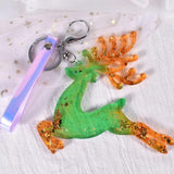 Christmas Elk Keychain Epoxy Resin Mold Silicone Mould