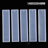5pcs Silicone Epoxy Resin Bookmark Mold Pendant Charms DIY Mould