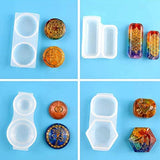 4 Pack Silicone Resin Moulds for Pendant Jewelry Resin Casting