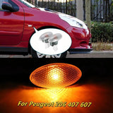 2X Turn Signal Side Marker Light for Peugeot 206 407 607