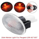 2X Turn Signal Side Marker Light for Peugeot 206 407 607