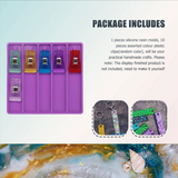 Credit Card Puller Silicone Mold, 10 Assorted Acrylic Debit Bank Cards