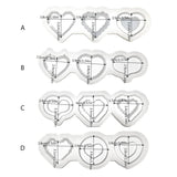 Glossy Geometry Silicone Resin Mold DIY Keychain Pendant for Bag Decorations