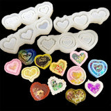 Glossy Geometry Silicone Resin Mold DIY Keychain Pendant for Bag Decorations