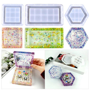 Square Silicone Jar Resin Mold for Epoxy Casting