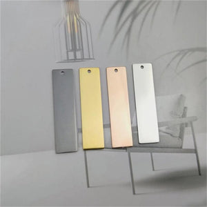 5pcs 50mm Stainless Steel Rectangle Stamping Blanks Flat Bar Charms Pendant