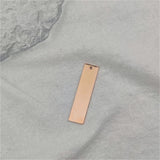 5pcs 50mm Stainless Steel Rectangle Stamping Blanks Flat Bar Charms Pendant