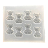 Bear Resin Mold for DIY Jewelry Casting - Keychain Mould with Holes