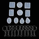Silicone Keychain Pendant Mold Crafts Resin Casting Mould Kit DIY Ornament