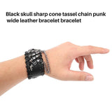 Men's Gothic Skull Chain Wristband Bracelet