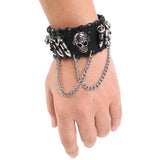 Men's Gothic Skull Chain Wristband Bracelet