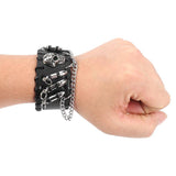Men's Gothic Skull Chain Wristband Bracelet