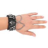 Men's Gothic Skull Chain Wristband Bracelet