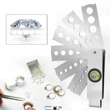 Stainless Steel Diamond Gem Fan Gauge Stone Measuring Tool