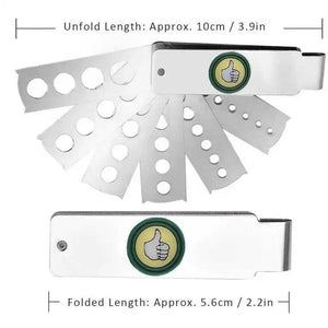 Stainless Steel Diamond Gem Fan Gauge Stone Measuring Tool
