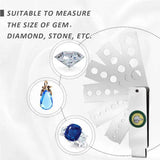 Stainless Steel Diamond Gem Fan Gauge Stone Measuring Tool