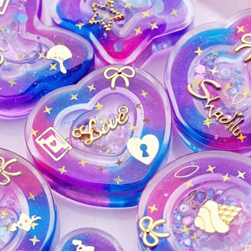 Resin Shaker Molds Quicksand Silicone Epoxy Keychain Jewelry Casting Mold