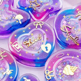 Resin Shaker Molds Quicksand Silicone Epoxy Keychain Jewelry Casting Mold