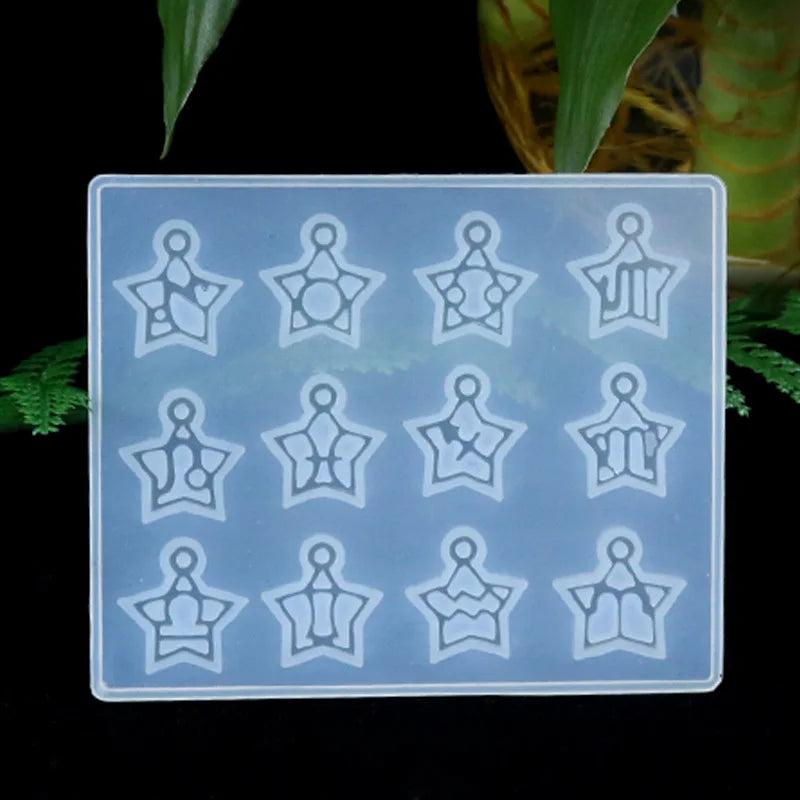 12 Constellation Epoxy Resin Silicone Mold Keychain Earrings Pendant