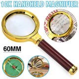 60mm 10X Handheld Magnifier High Clarity Magnifying Glass Loupe