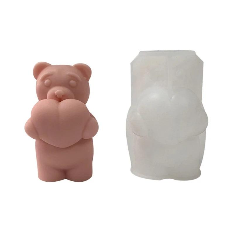 Heart Bear Mold Silicone Mold for Resin Epoxy Casting Crafting