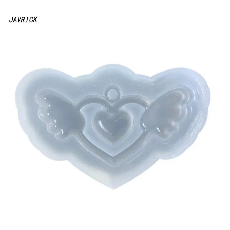 3D Love Wings Quicksand Mold Pendant Silicone Mold DIY Resin Casting