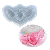 3D Love Wings Quicksand Mold Pendant Silicone Mold DIY Resin Casting