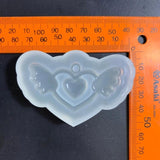 3D Love Wings Quicksand Mold Pendant Silicone Mold DIY Resin Casting