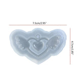 3D Love Wings Quicksand Mold Pendant Silicone Mold DIY Resin Casting