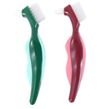 Hard Denture Brush Toothbrush, Cleaning Brush, Double Sided, Portable