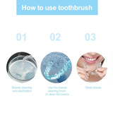 Hard Denture Brush Toothbrush, Cleaning Brush, Double Sided, Portable