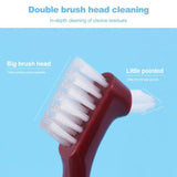 Hard Denture Brush Toothbrush, Cleaning Brush, Double Sided, Portable