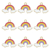 20pcs Enamel Rainbow Cloud Charms Pendant Necklace Earrings DIY Accessories