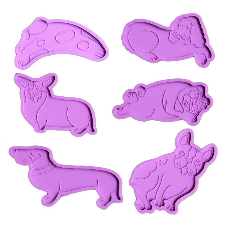 Pet Dog Hairpin Silicone Epoxy Mold for Keychain Pendant