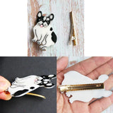 Pet Dog Hairpin Silicone Epoxy Mold for Keychain Pendant